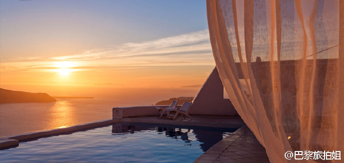 圣托里尼酒店多少钱一晚,圣托里尼大理酒店无边泳池
