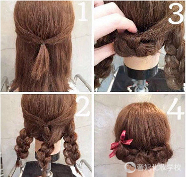 十款简单编发教程短发,背影编发发型图片大全集