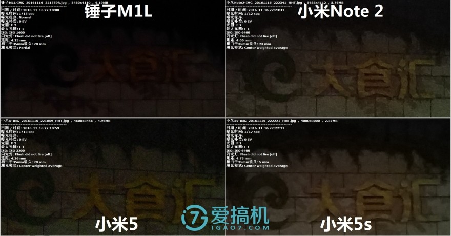 锤子m1l对比红米note4x,小米6x与锤子m1l