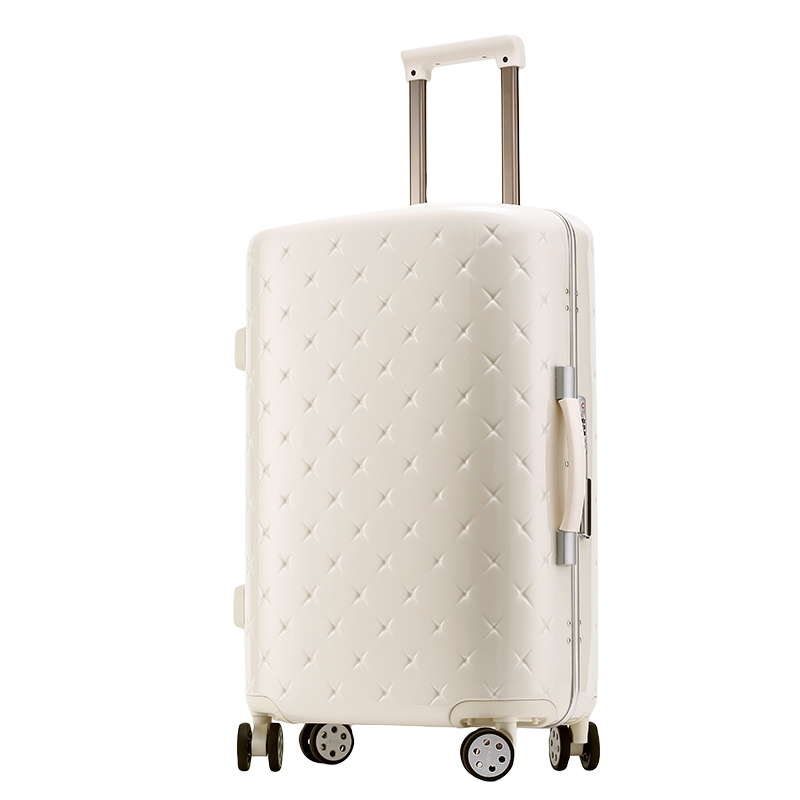 高档便携休闲拉杆箱万向轮行李箱,铝框高颜值万向轮拉杆箱行李箱