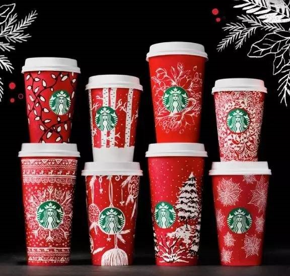 星巴克圣诞杯分析,星巴克圣诞红杯变化