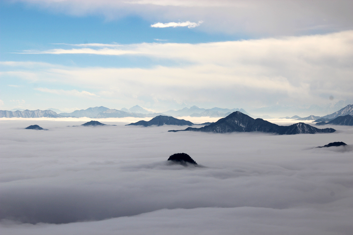 二郎山雪景,天全二郎山冰雪节