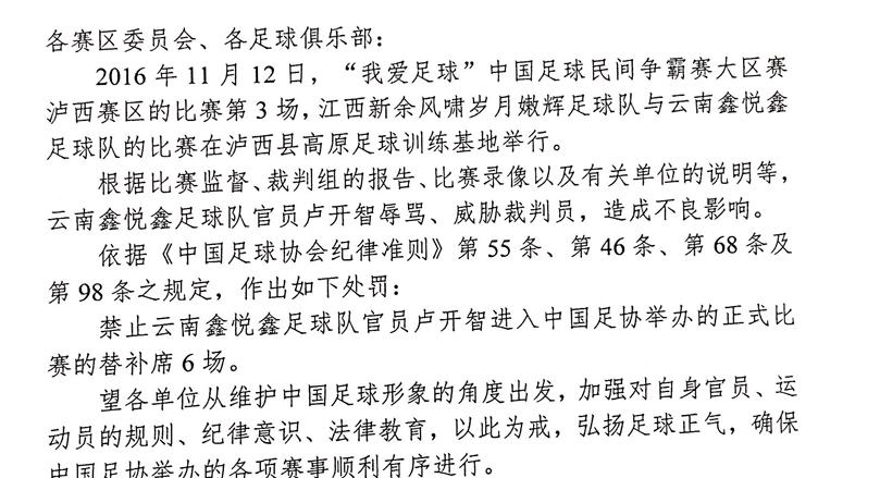 中国足协连开罚单既有娃娃又有业余足球中国足球从打崛起？