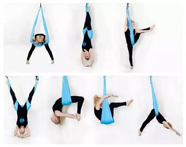 瑜伽吊绳空中瑜伽,空中瑜伽简单花样