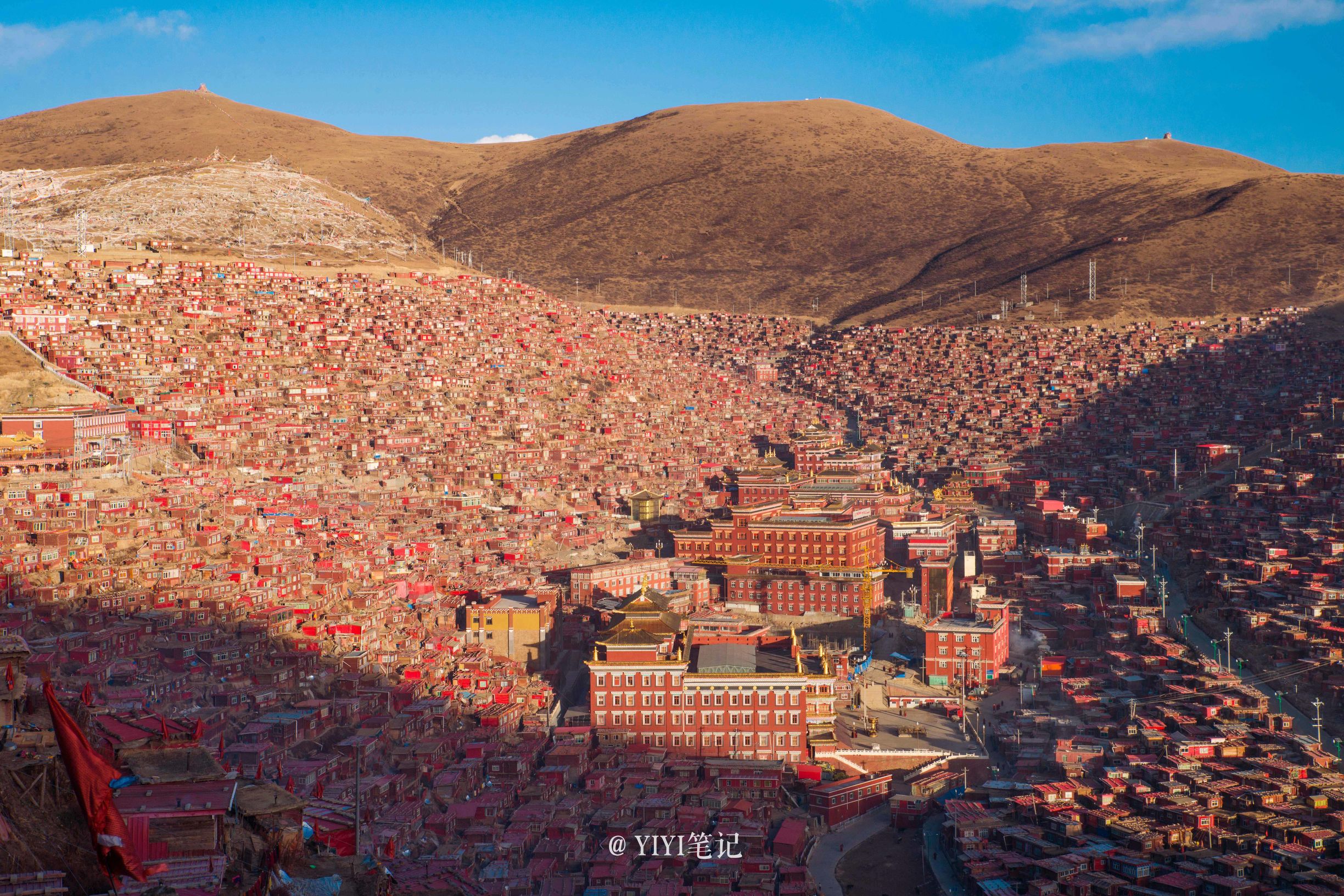 色达的冬天的美景,冬天的色达