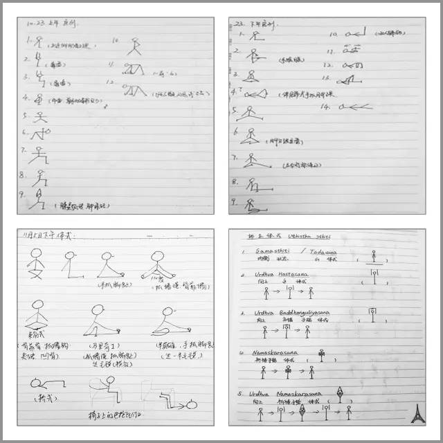 瑜伽小人体式画法教学,如何画瑜伽体式小人