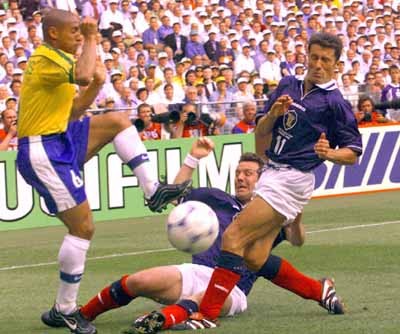 1998年法国世界杯16强对阵图,1998法国世界杯巴西vs摩洛哥