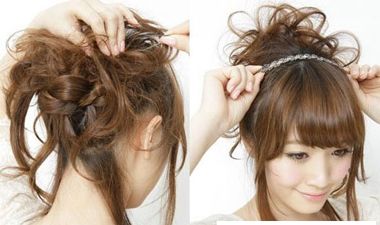 低盘发蓬松慵懒发型,长卷发怎么盘发简单好看