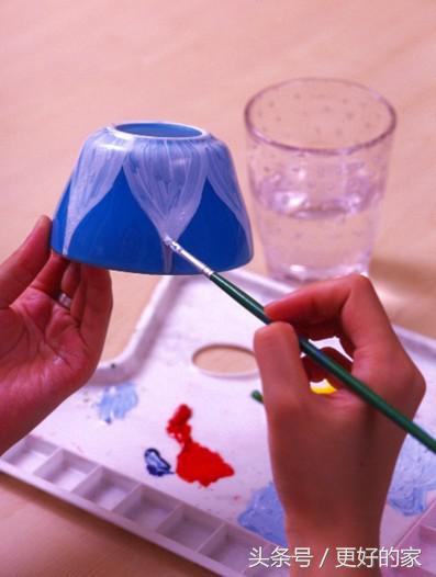 旧花盆改造收纳盒,废物利用收纳小花盆