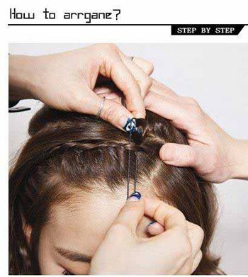 简单好看的韩式编发教程,韩式编发盘发图片