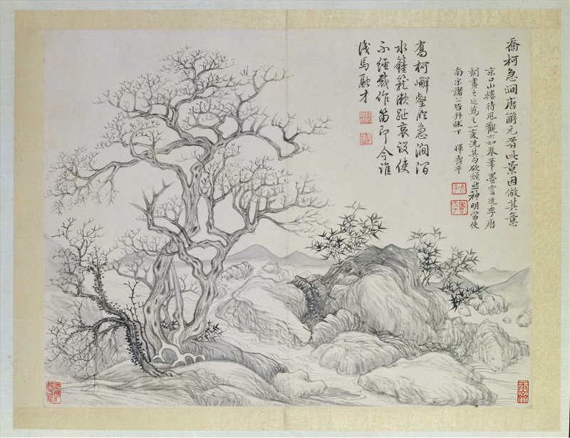 清恽寿平山水花鸟图册,恽寿平没骨花鸟画全集