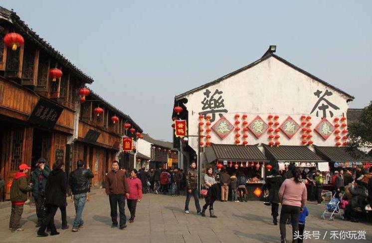 嘉兴月河街老字号美食,江南水乡月河古街