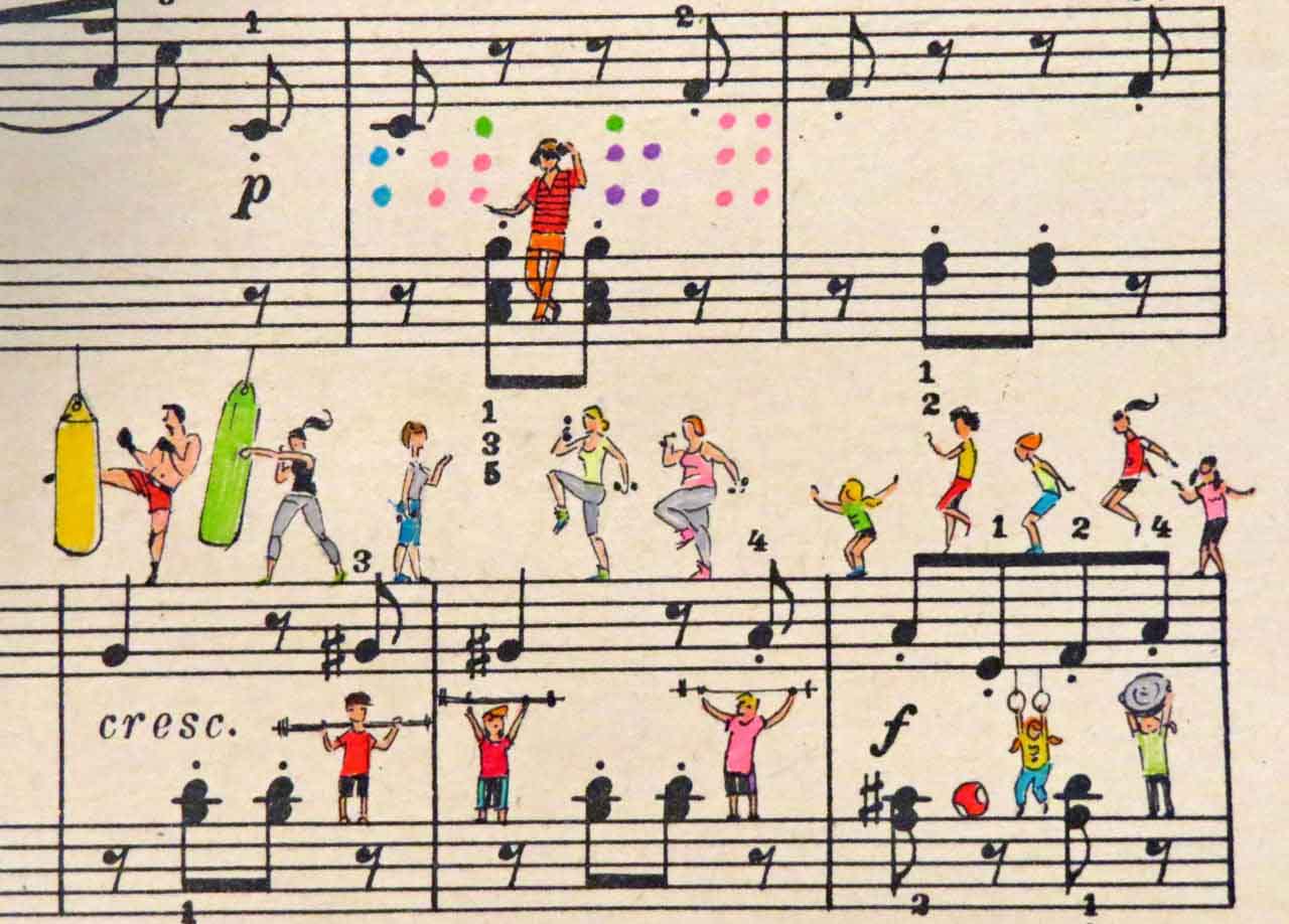 如何让五线谱音符动起来,五线谱健康动起来