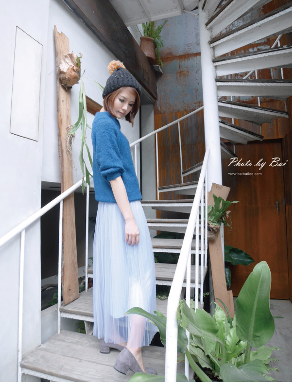 秋冬粉纱裙穿搭,穿搭春天的裙子