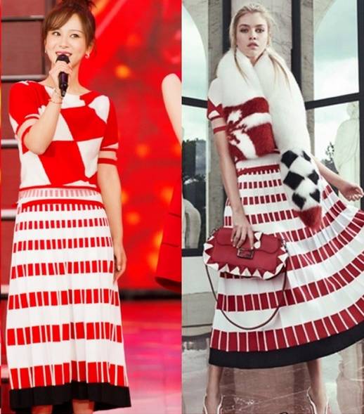 刘涛率五美和杨幂、关晓彤比美？贾乃亮穿工作服？实力教学红衣服的吓人72招式！