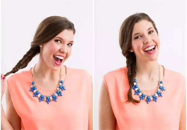 鱼尾辫教程短发全头,鱼尾辫发圈