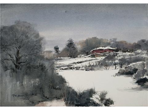 冉茂芹油画风景画示范,吕玉祥油画风景作品