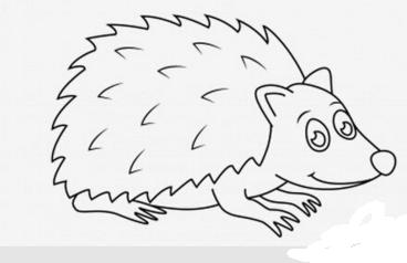 刺猬简笔画简单又漂亮,刺猬简笔画冬眠