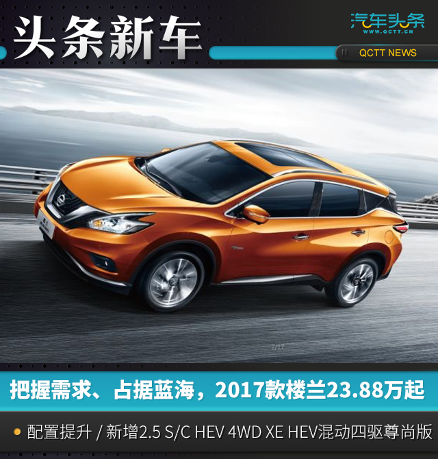 楼兰优惠4万到5万,2022款全新楼兰