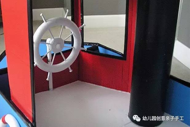 彩泥儿童简单手工轮船,幼儿园纸皮海盗船手工