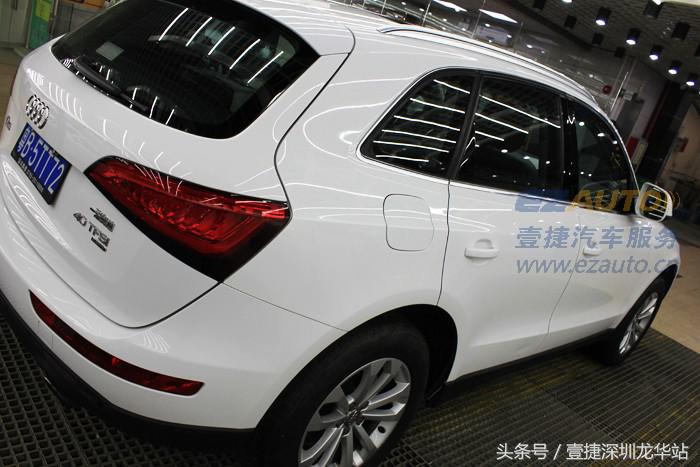 奥迪q5镀晶前后对比图,奥迪q5l镀晶是什么意思