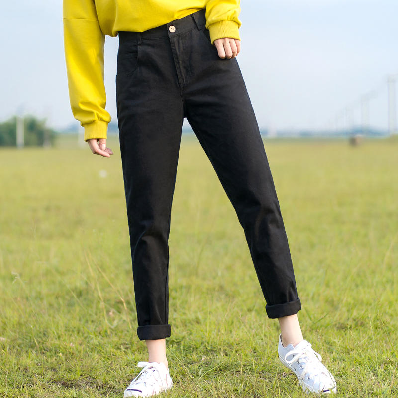 休闲宽松哈伦裤减龄气质又时尚,秋冬哈伦裤潮女中年