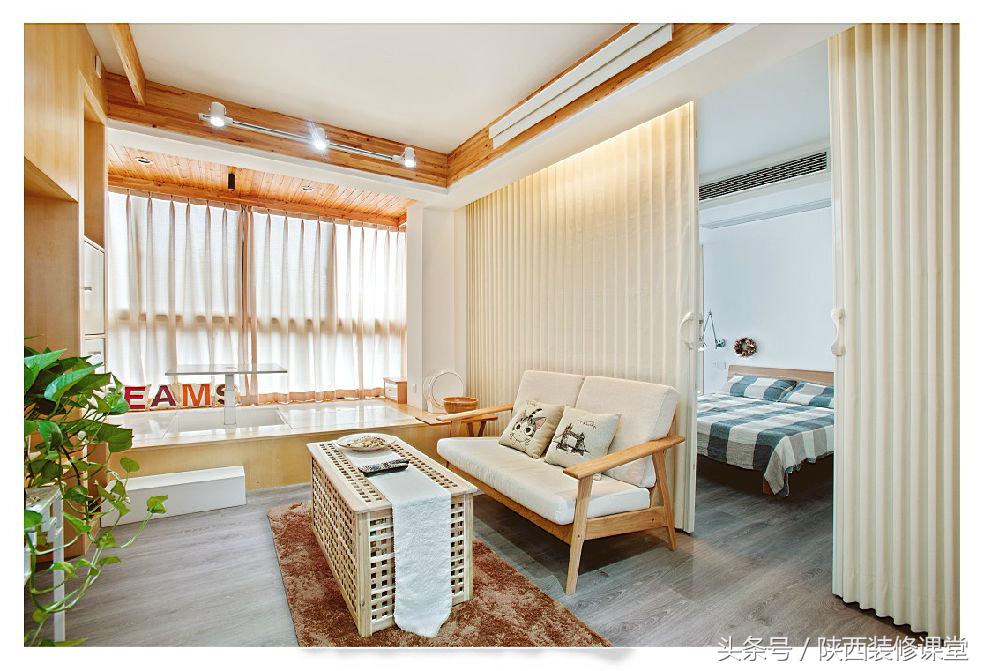 原木风一梯一户,一户一房一厅装修效果图