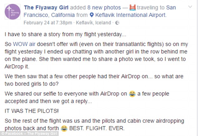 冰岛飞机上还能这么搞，驾驶员与美女乘客用手机自拍热聊