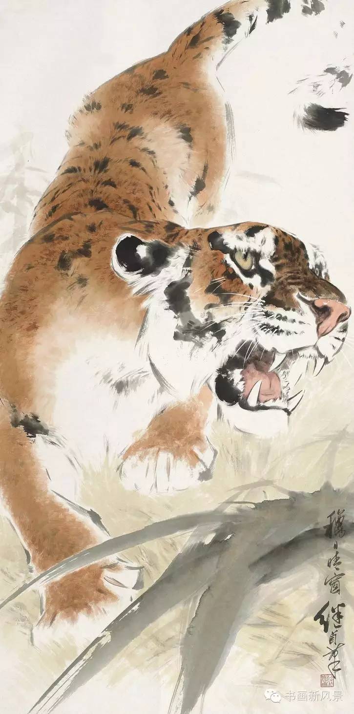 刘继卣国画老虎书,名家刘继卣画虎