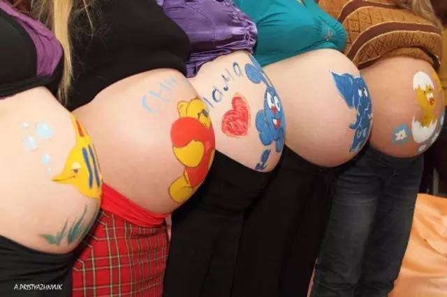孕妇肚子彩绘方法,孕肚绘画
