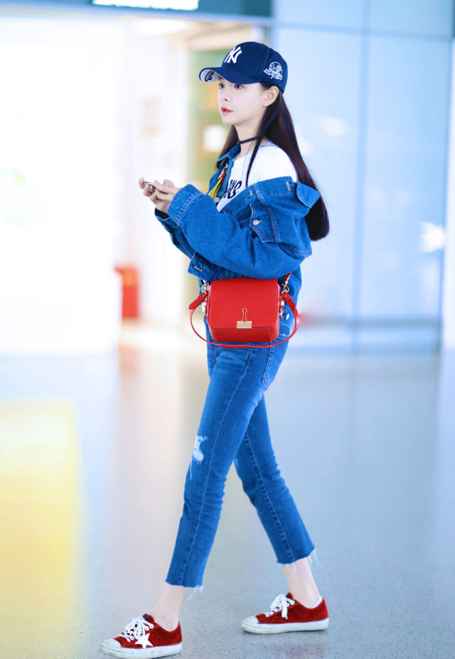 女星机场私服夏季,女星机场私服