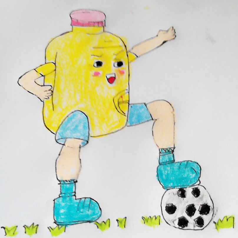 踢足球主题幼儿绘画,幼儿园手工足球主题创意绘画作品