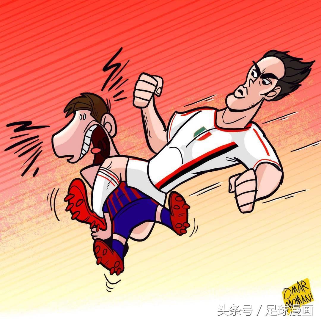 c罗被皇马扫地出门漫画,漫画足球内马尔和c罗