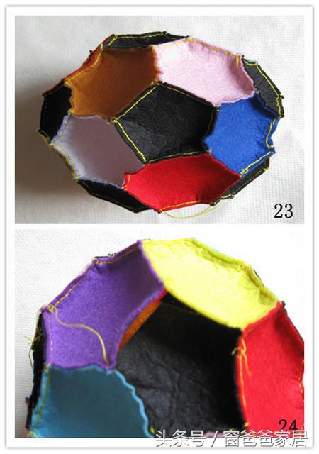 diy足球手工作品,创意diy手工缝制足球