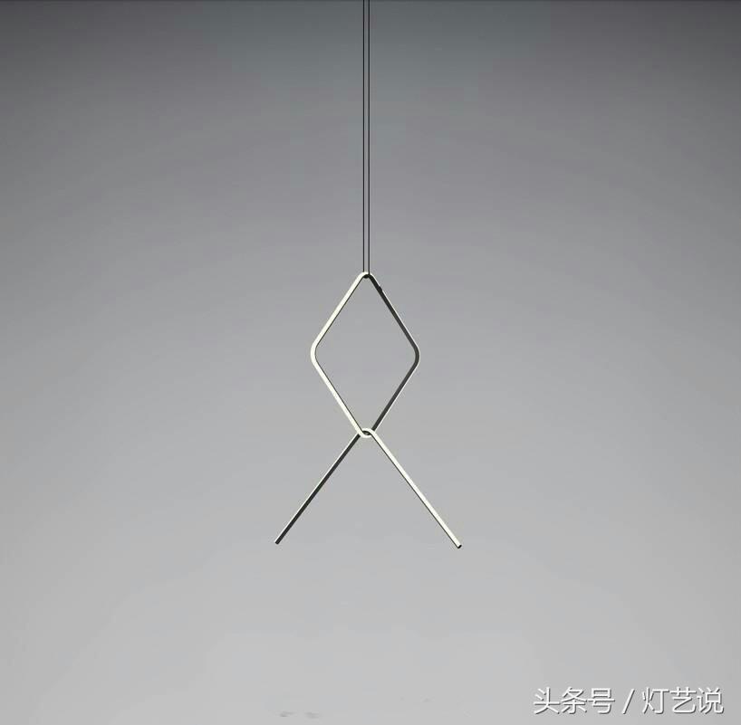 极简风格灯饰搭配真实效果,简约线性灯