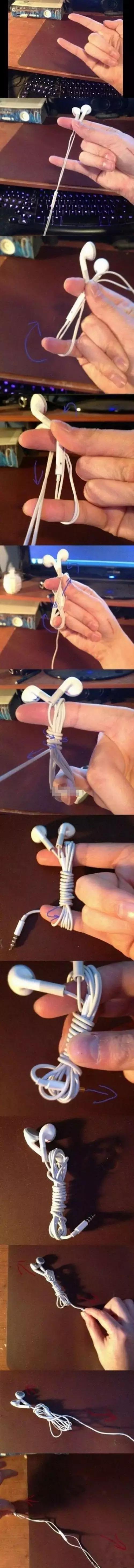 耳机线收进盒子,耳机线拔出来