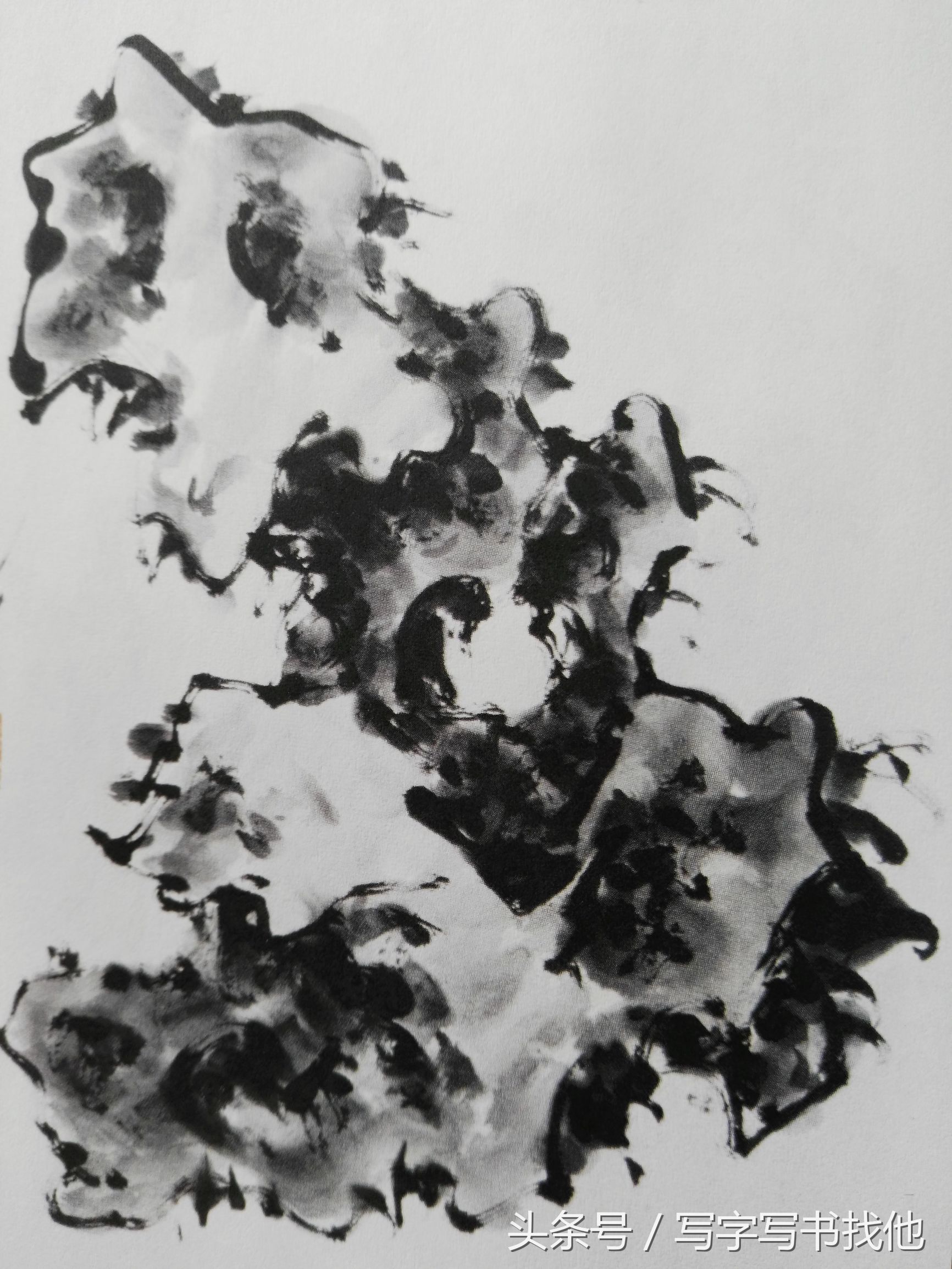 湖石的画法和技巧,工笔湖石画法