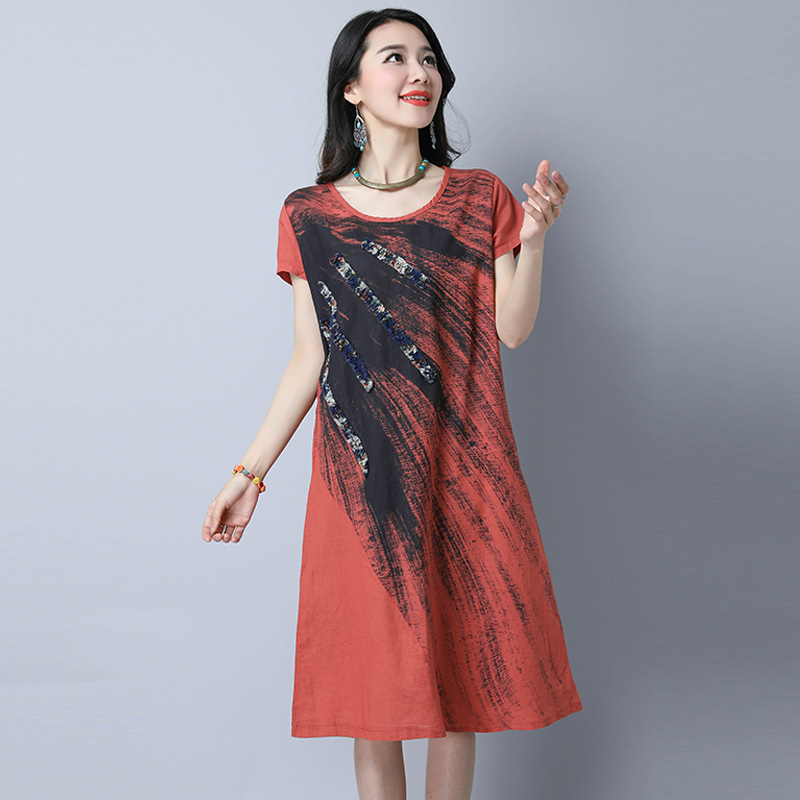 充满韵味，让人向往的民族风棉麻长裙