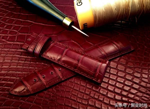 真正的鳄鱼皮表带,暗扣式鳄鱼皮表带
