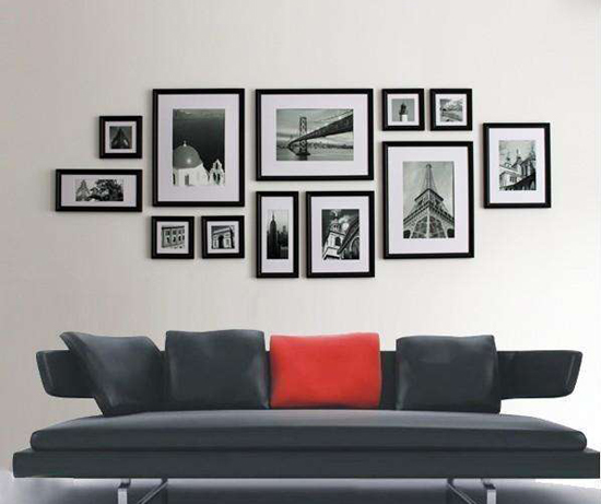 日常照片墙效果图大全,室内装修磁吸照片墙