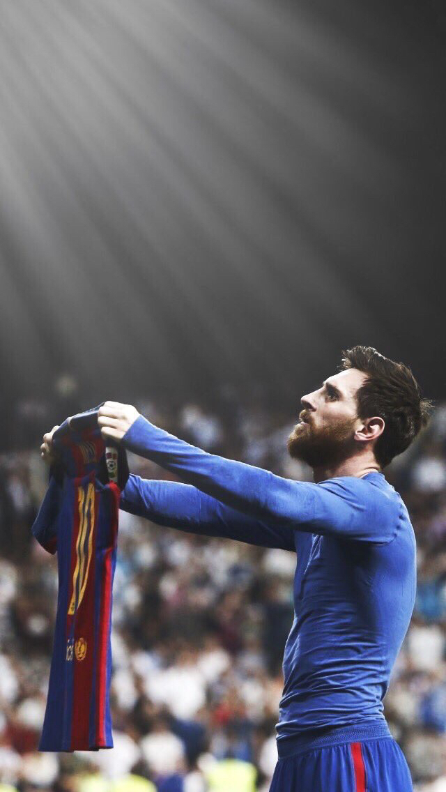 梅西对皇马举球衣高清壁纸,梅西绝杀皇马壁纸