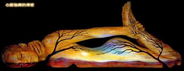 艺术家用自然物制作的作品图片,艺术家用自然的图案变成图谱