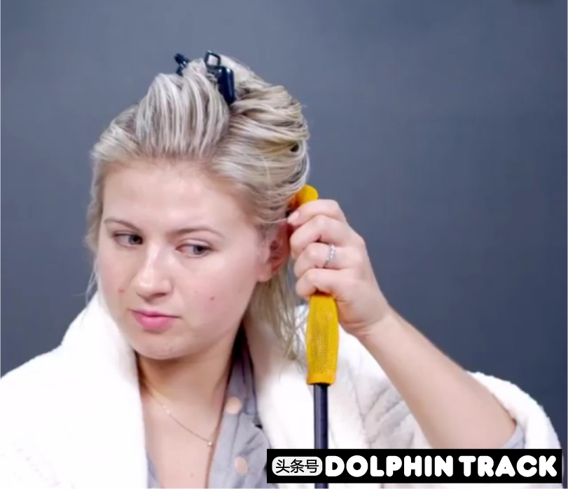 法式珍珠发带短发编发教程,适合中短发的编发ins