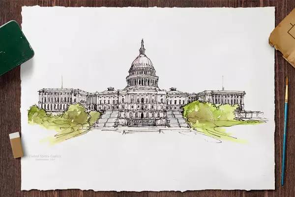 世界十大建筑画在一幅画里,中国顶级建筑水彩画