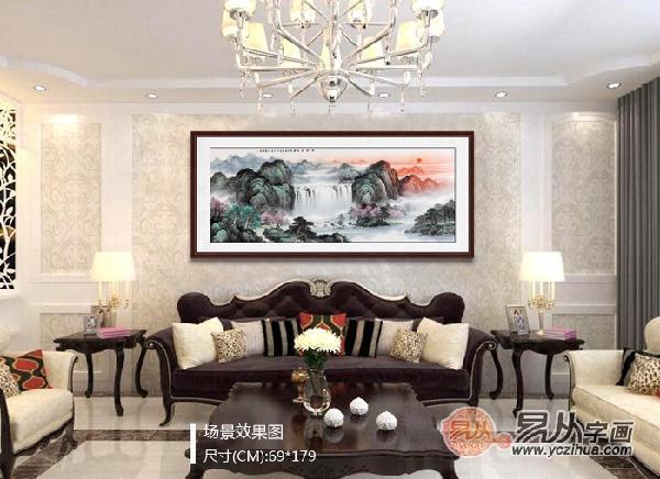 沙发墙挂什么字画,最流行的沙发背景墙挂字画