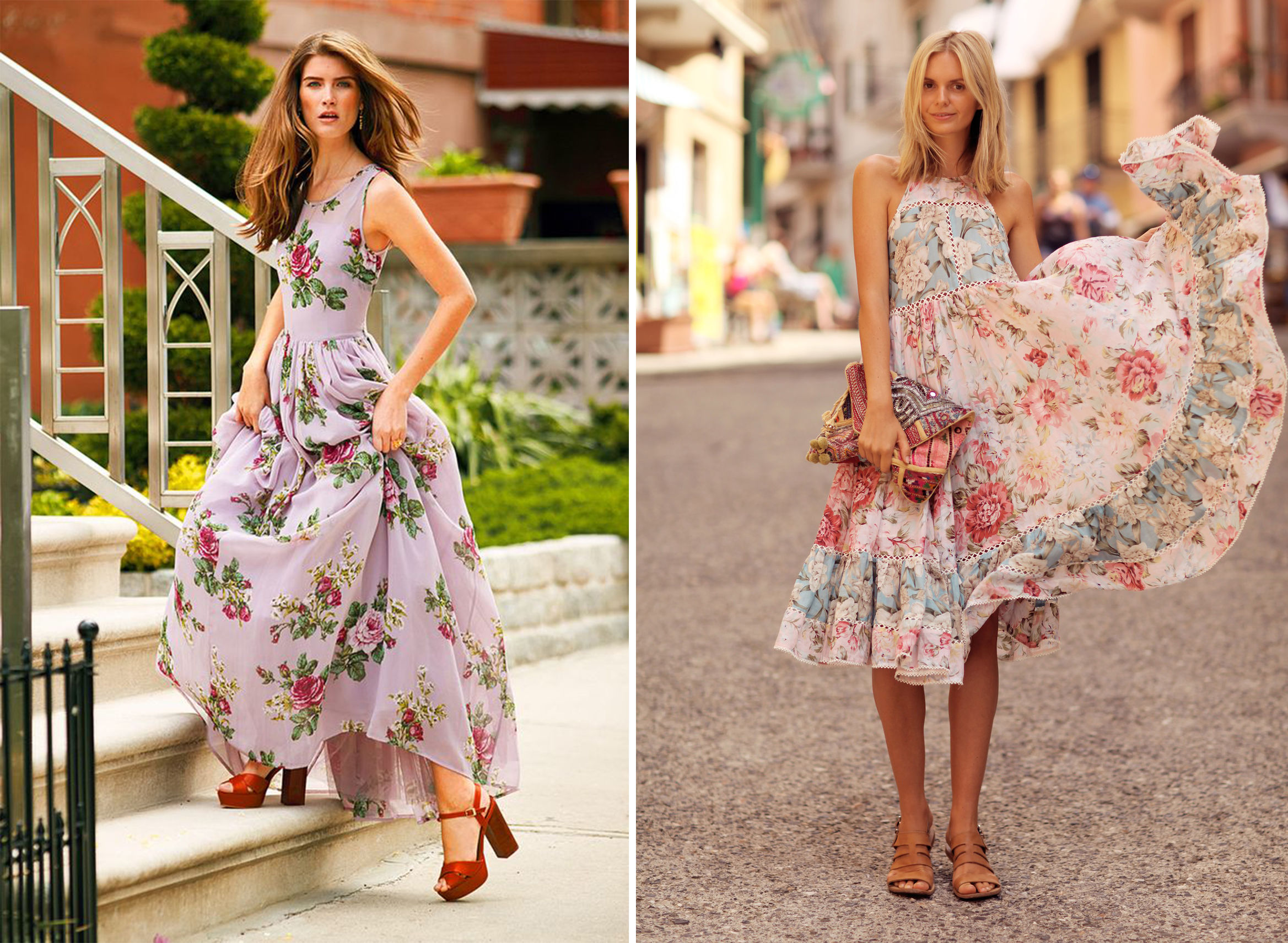 夏天的碎花裙怎么穿才好看,穿搭一件小碎花连衣裙