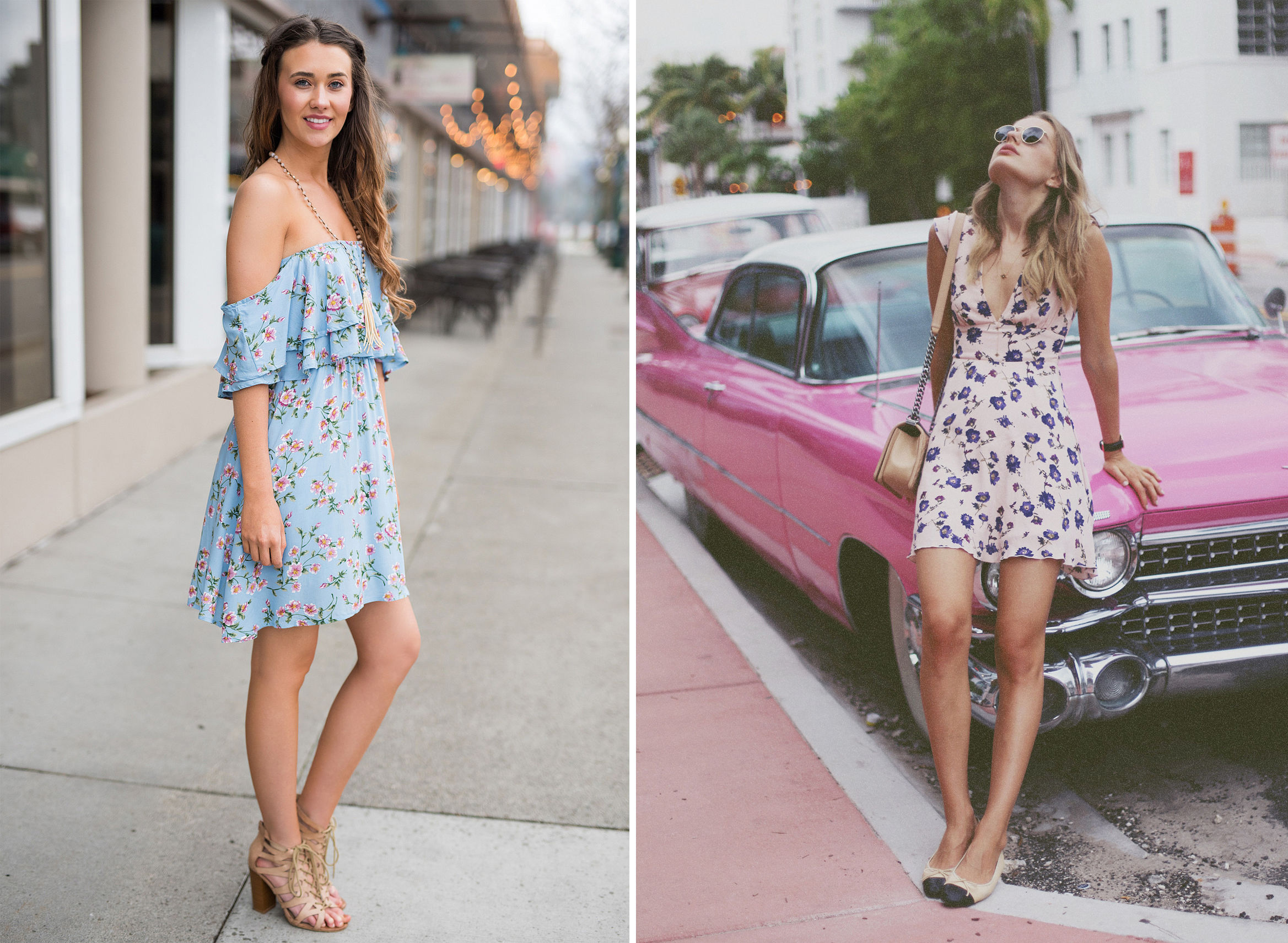 夏天的碎花裙怎么穿才好看,穿搭一件小碎花连衣裙