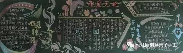感恩母亲节黑板报简单又漂亮,母亲节母爱的黑板报