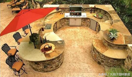 庭院烧烤台设计效果图,欧式庭院烧烤台图片大全