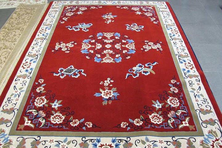 藏族手工编织藏毯,藏式手工编织毯